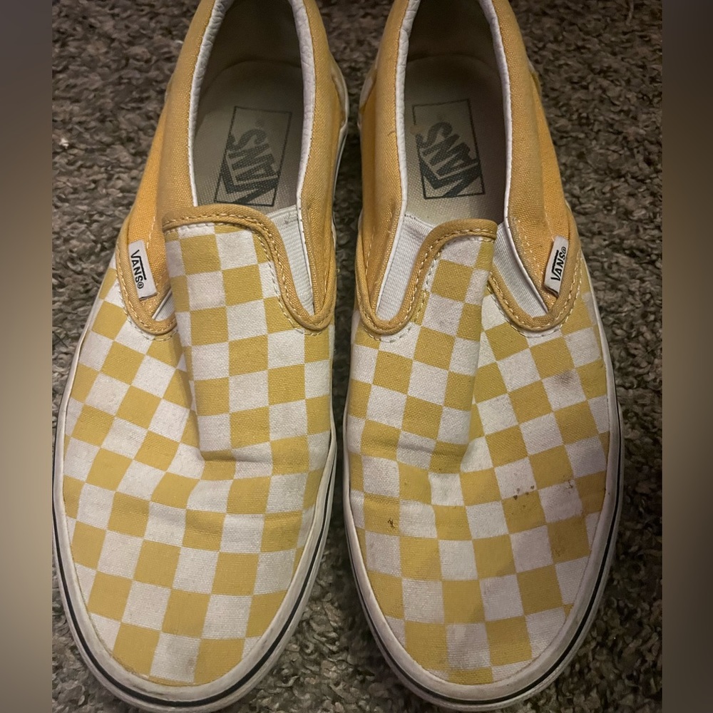 Yellow Checkered Vans